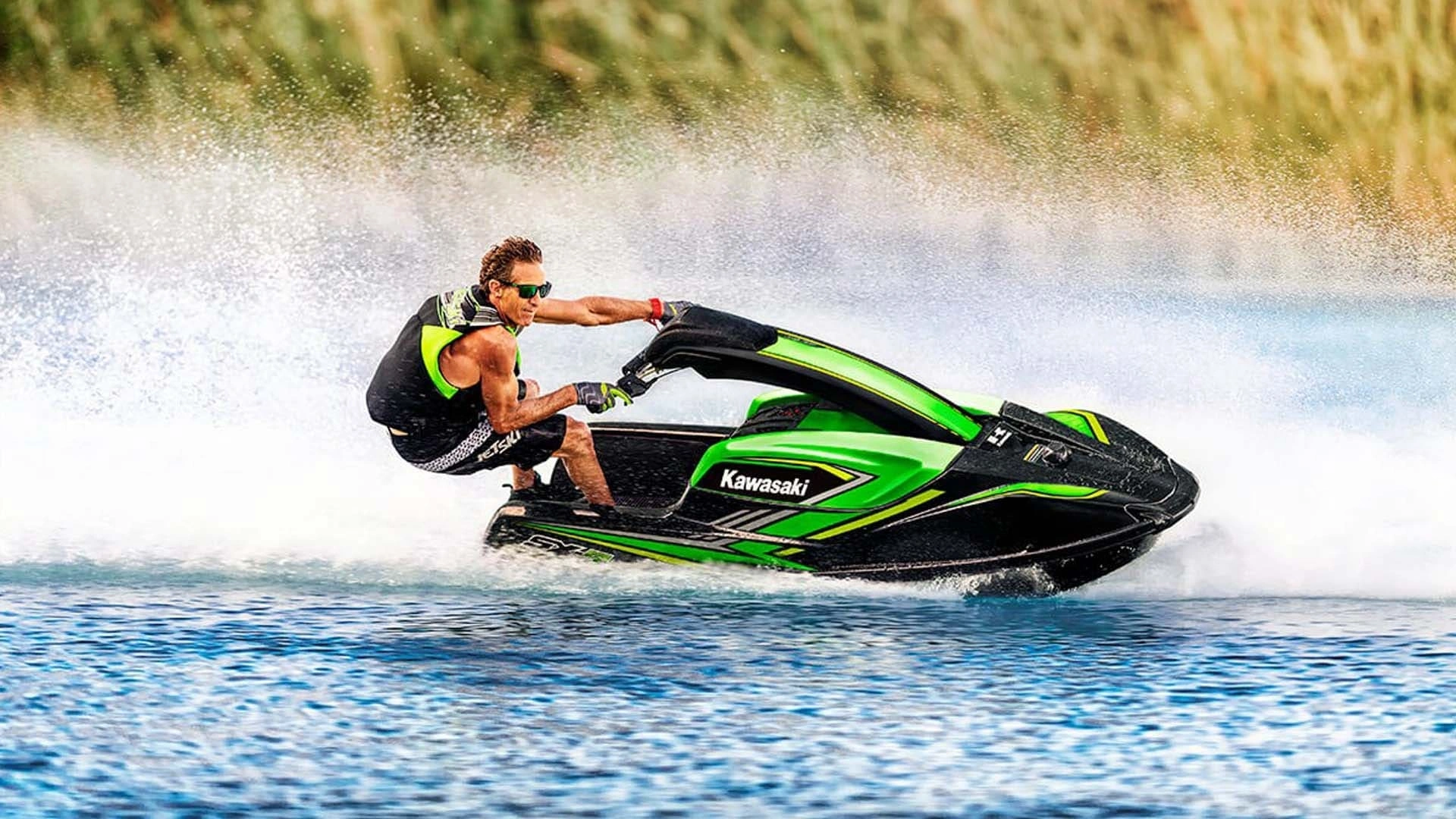 Jet-skiing in Coral Island waters