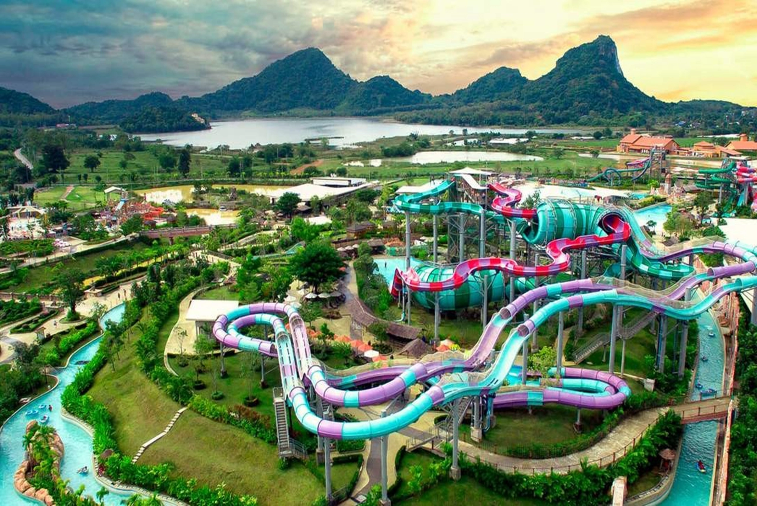 Ramayana Water Park slides and pools