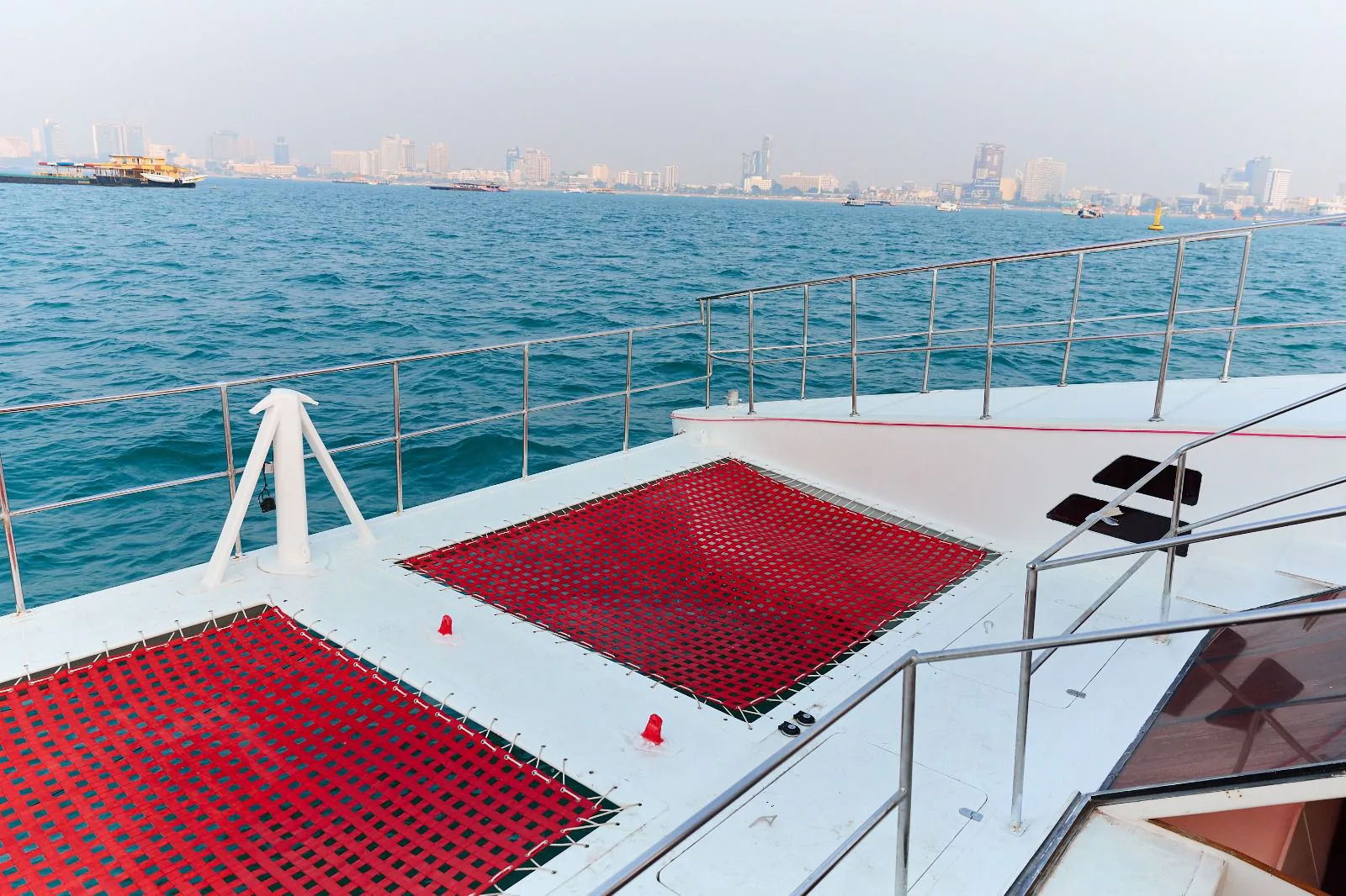 Live DJ and dancers on the yacht